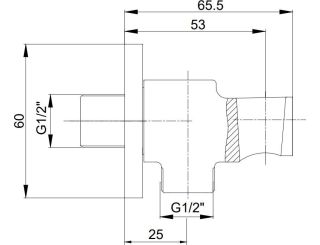 Шланговое подключение E.C.A. 102199603C1EX чёрный